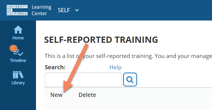UC Learning Center Add Self Report