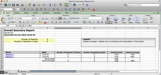 Overall Summary Report in Excel