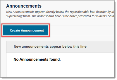 Create Announcement