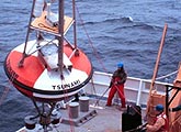 Tsunami buoy being deployed by NOAA