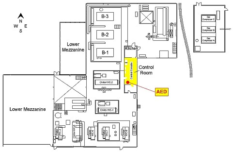 Automated External Defibrillator (aed) Locations: Central Utilities Plant