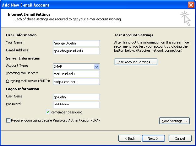 Ucsd Email Outlook Setup
