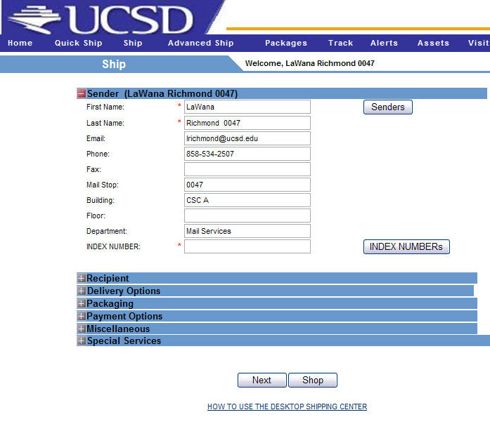 How To Use The Desktop Shipping Center