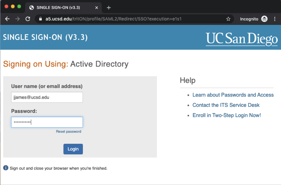 Active Directory Sign In