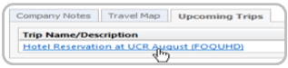 Select desired trip