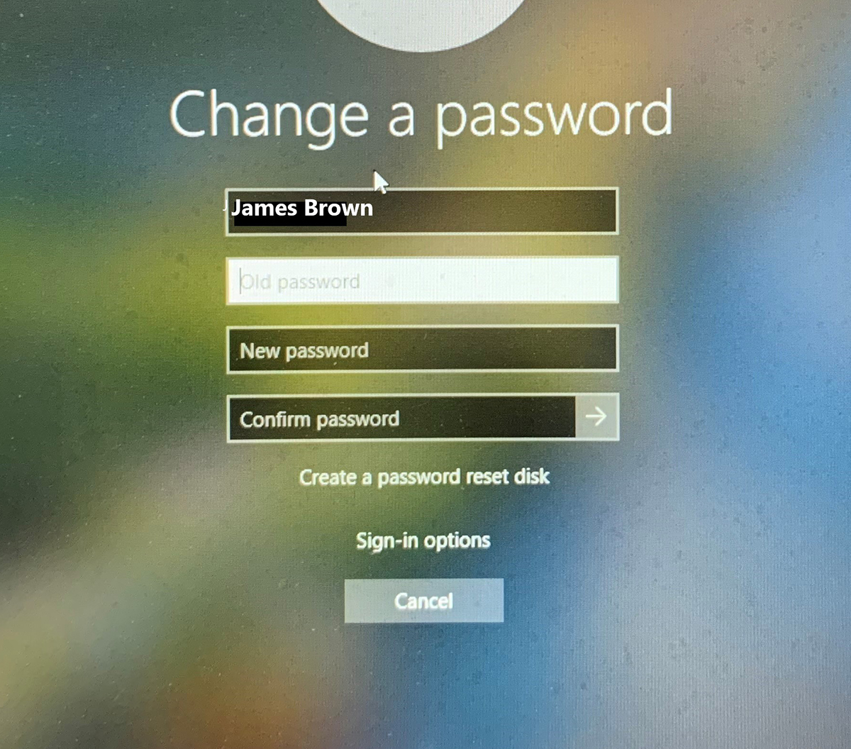 Change a password not proceeded