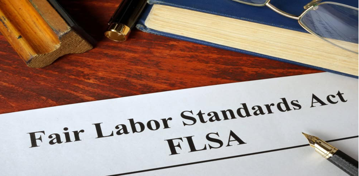 FLSA document as a desk