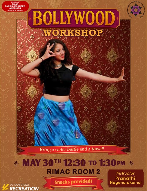 Person with a black top and blue skirt dancing