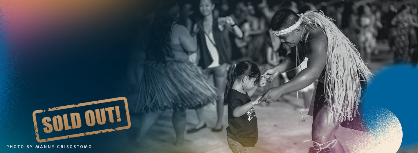 Family learning a cultural dance (Photo credit: Manny Crisostomo), sold out on the bottom left corner 
