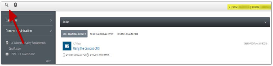 UC Learning Center Magnifying Glass Screenshot