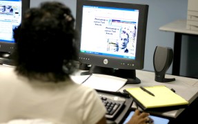 Women using a computer