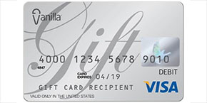 Druif een miljoen Karakteriseren Vanilla Visa Gift Card