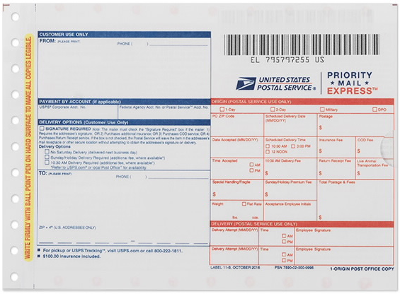 zip express tracking number