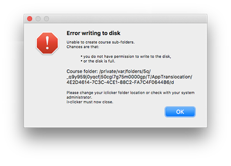 Mac error message