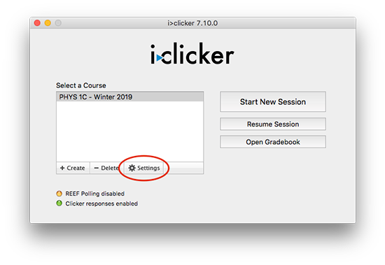 Creating A Course And Adjusting Settings In Iclicker