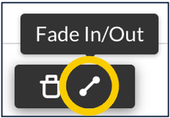 A screenshot of the fade in/out icon.