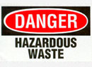 Hazardous waste sign