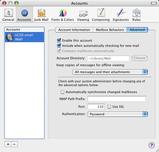 spectrum email settings for mac