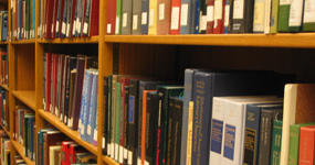 books on shelves