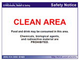 Laboratory Clean Area sign
