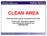 Laboratory Clean Area Sign