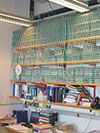 Seismic netting holds small, light-weight items.