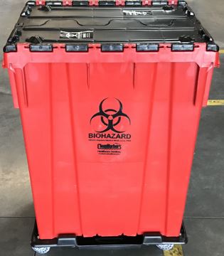   biohazardous waste bin red vivarium 