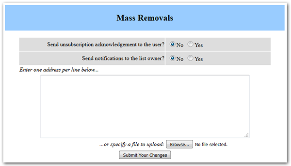 Mass removel screenshot