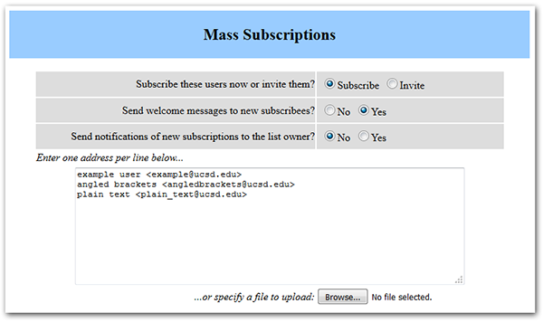 Mass subscribe screenshot
