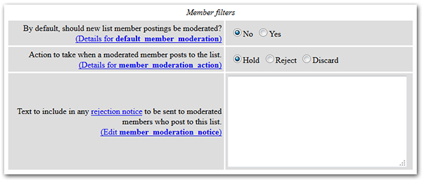 member filters screenshot