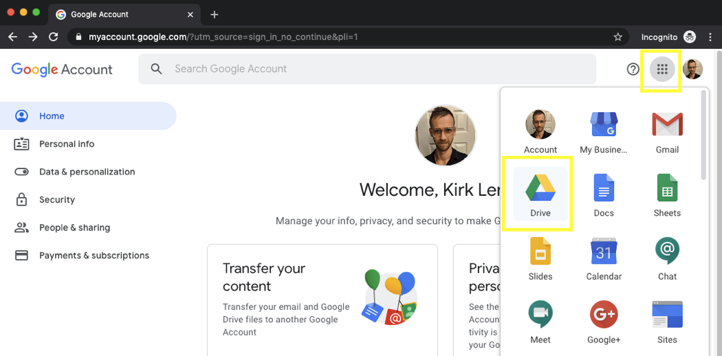 Google Account Drive