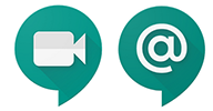 Google Meet and Google Chat app icons