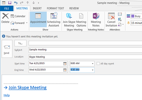 set up skype for business meeting mac