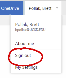 OneDrive logout
