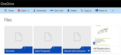 New OneDrive view