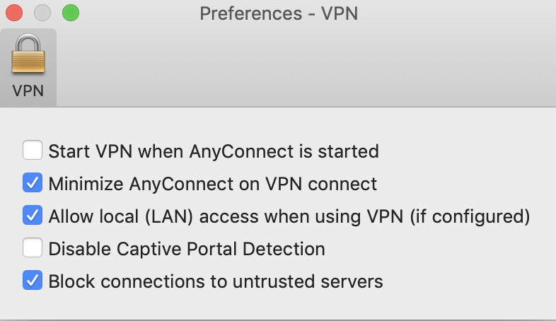 preferences on vpn