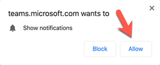 MS Teams - show notifications window