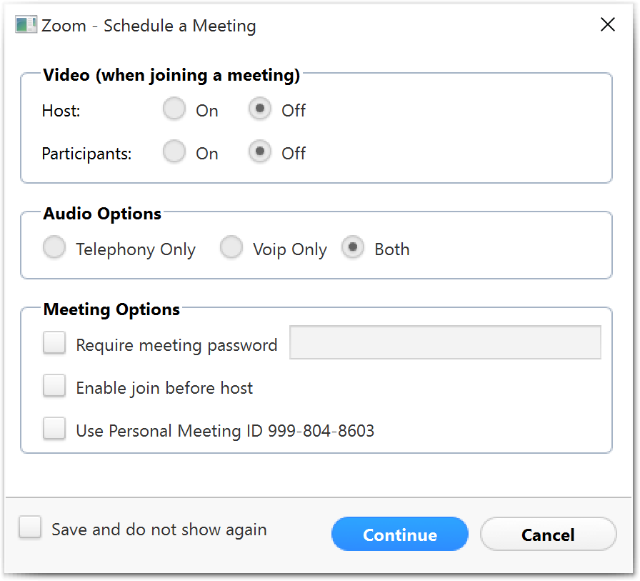 schedule a zoom meeting