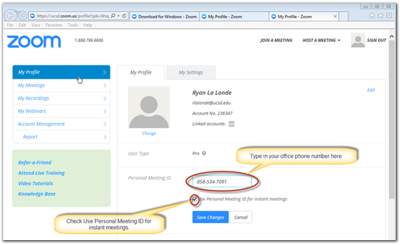 changing zoom personal meeting id