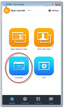 Zoom control panel screenshot