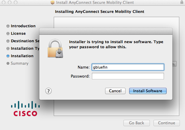 cannot install cisco anyconnect on mac