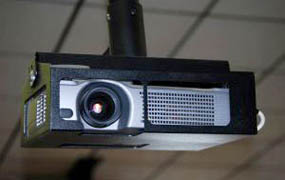 ceiling-mounted projector