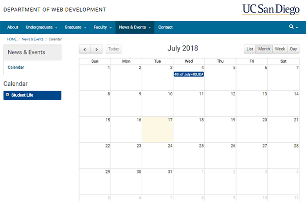 Sample Calendar Template from blink.ucsd.edu
