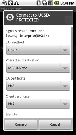 android mac address enterprise authentication wifi