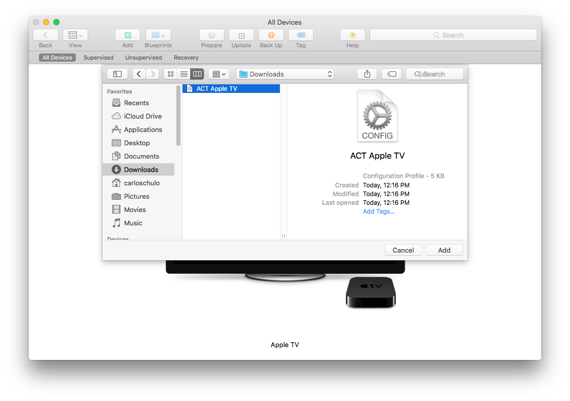 Profile as listed in finder from Apple Configurator 2
