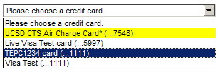 Select TEP card