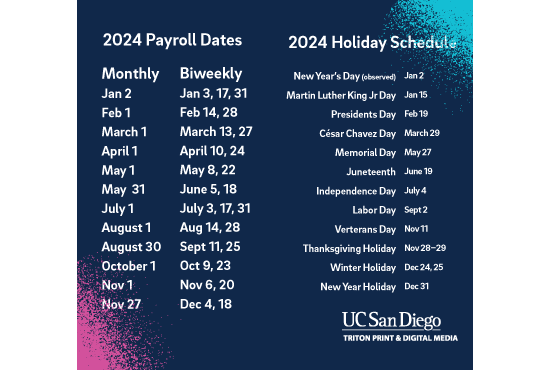 Ucsd Payroll Calendar 2024 Myrah Tiphany