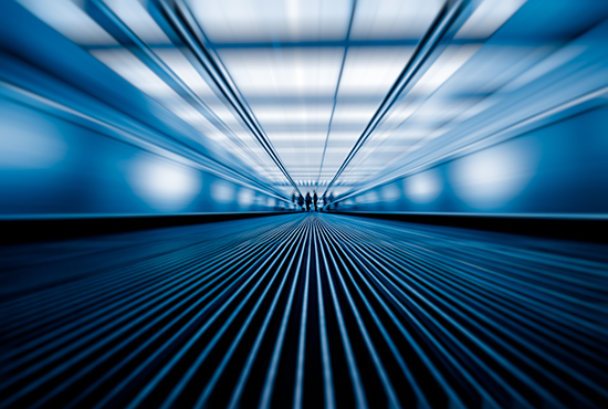 Blurred motion airport