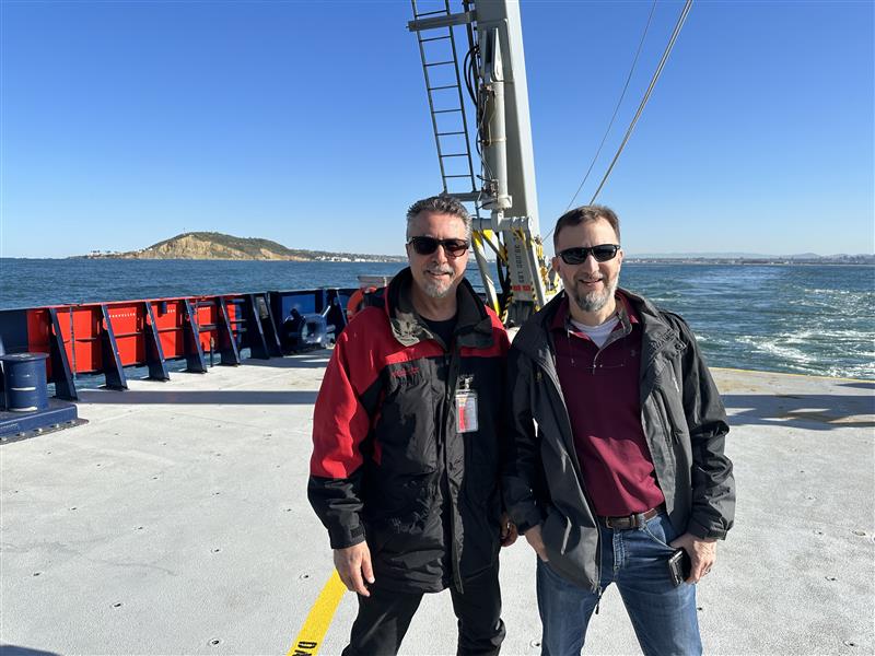 brian and james on ship